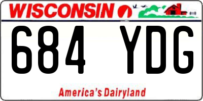 WI license plate 684YDG