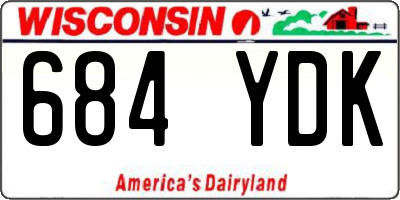WI license plate 684YDK