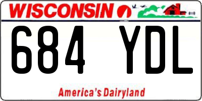 WI license plate 684YDL