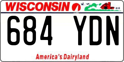 WI license plate 684YDN