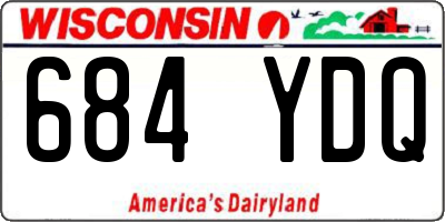 WI license plate 684YDQ
