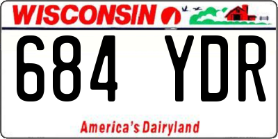 WI license plate 684YDR