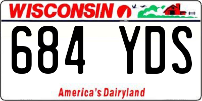 WI license plate 684YDS