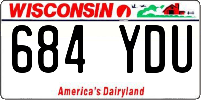 WI license plate 684YDU