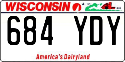 WI license plate 684YDY