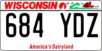 WI license plate 684YDZ
