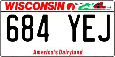 WI license plate 684YEJ