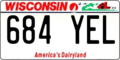 WI license plate 684YEL