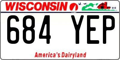 WI license plate 684YEP