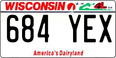 WI license plate 684YEX