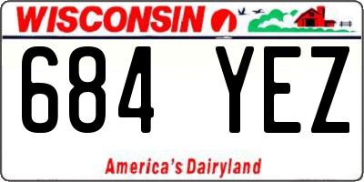 WI license plate 684YEZ