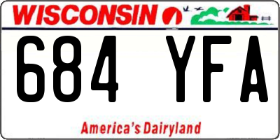 WI license plate 684YFA