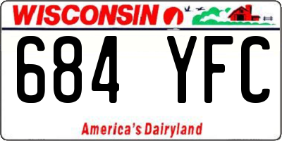 WI license plate 684YFC