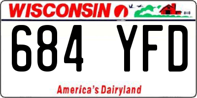 WI license plate 684YFD