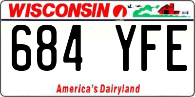 WI license plate 684YFE