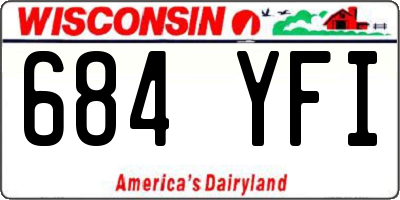 WI license plate 684YFI