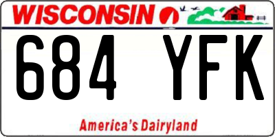WI license plate 684YFK