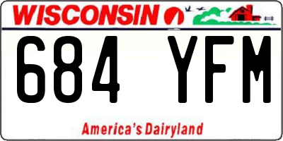 WI license plate 684YFM