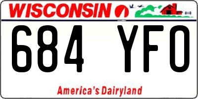WI license plate 684YFO