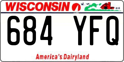 WI license plate 684YFQ