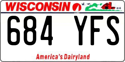 WI license plate 684YFS