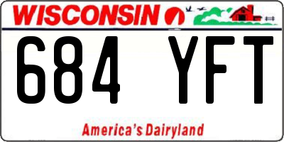 WI license plate 684YFT