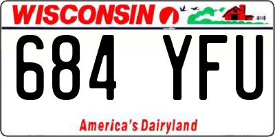 WI license plate 684YFU
