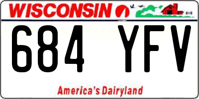 WI license plate 684YFV