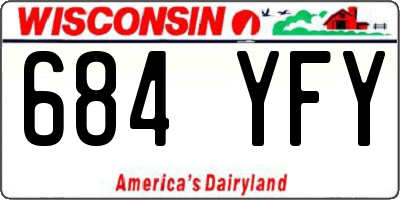 WI license plate 684YFY