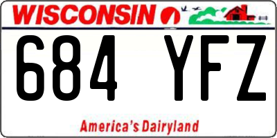 WI license plate 684YFZ
