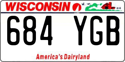 WI license plate 684YGB