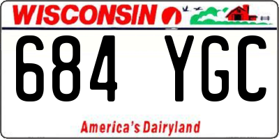 WI license plate 684YGC