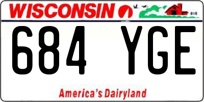 WI license plate 684YGE