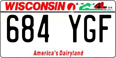 WI license plate 684YGF