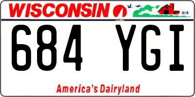 WI license plate 684YGI