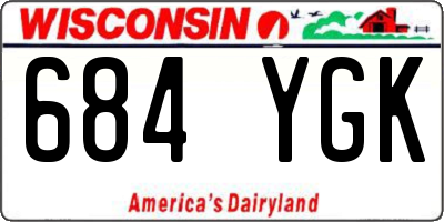 WI license plate 684YGK