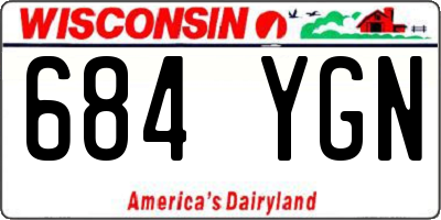 WI license plate 684YGN