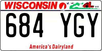 WI license plate 684YGY