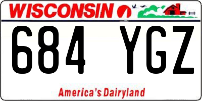 WI license plate 684YGZ