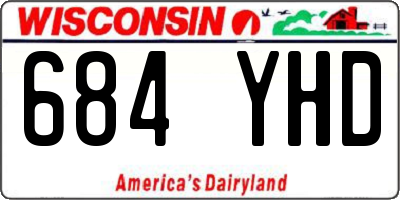 WI license plate 684YHD