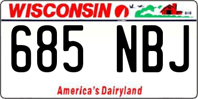WI license plate 685NBJ