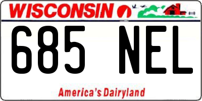 WI license plate 685NEL