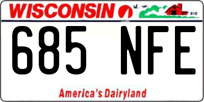 WI license plate 685NFE