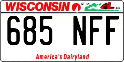 WI license plate 685NFF