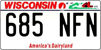 WI license plate 685NFN