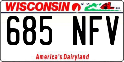 WI license plate 685NFV