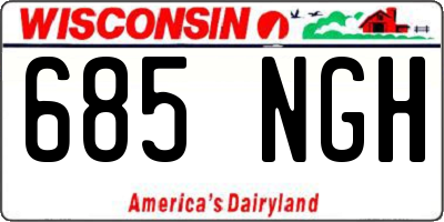 WI license plate 685NGH