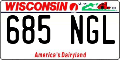 WI license plate 685NGL