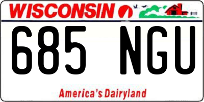 WI license plate 685NGU