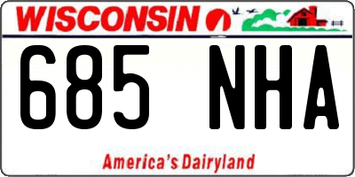WI license plate 685NHA